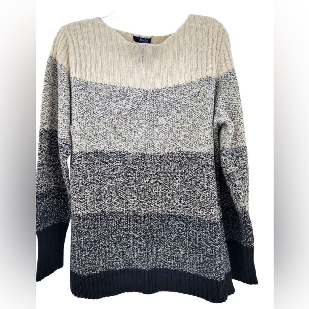 Chaps Color Blocked Sweater - 1X